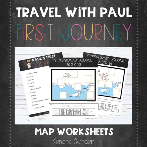Map Paul's First Missionary Journey Worksheets Thumbnail