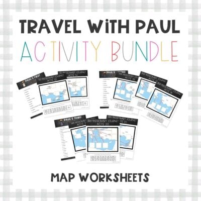 Map Paul's Missionary Journeys Worksheets Bundle Thumbnail