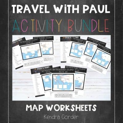 Paul's Missionary Journeys Maps Worksheet Bundle