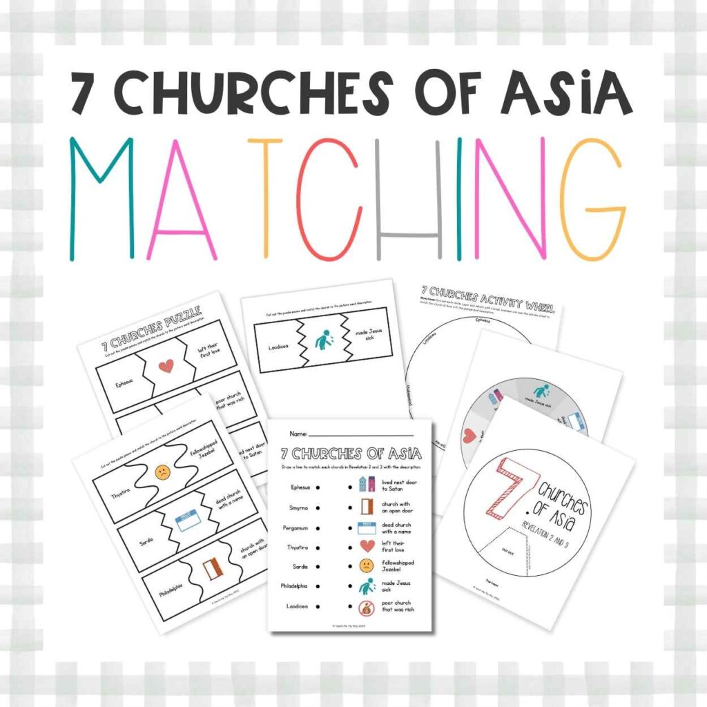 7 Churches of Asia Matching Activities Thumbnail
