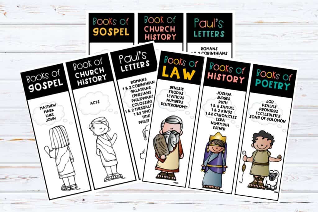 Divisions of the Bible Bookmark Bundle