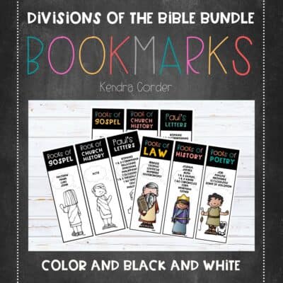 Divisions of the Bible Bookmark Bundle