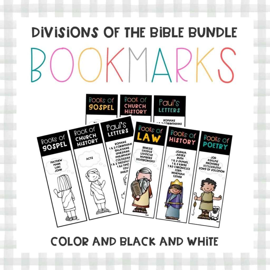 Divisions of the Bible Bookmark Bundle Thumbnail