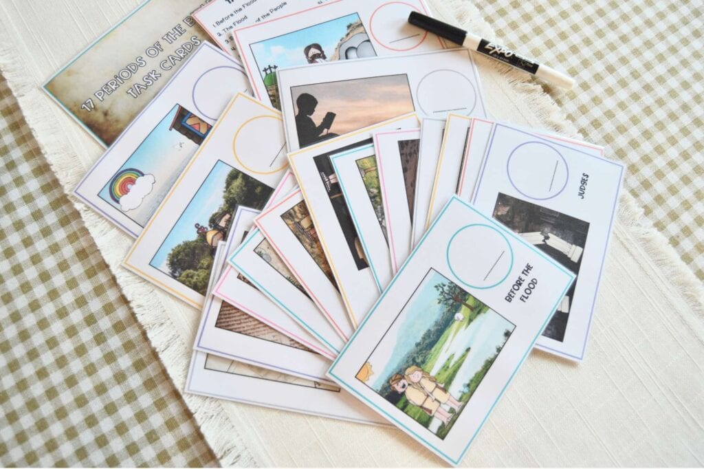 17 Periods of the Bible Task Cards Product Picture